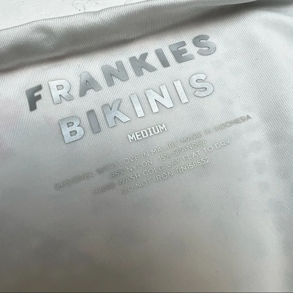 Frankies Bikinis Patchwork Halterneck Bikini Top and Puck Bikini Bottom Medium